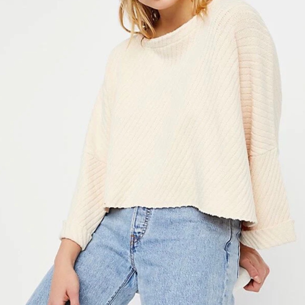 Free People Oversized Cream Sweater